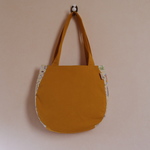 イエロー×リバティの丸トートバッグ