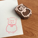 【アルパカ】　消しゴムはんこ