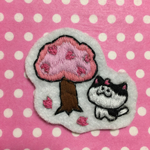 春ねこのワッペン