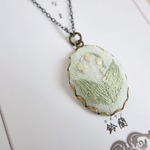 刺繍ネックレス　【はなのなまえ】　スズラン　60ｃｍ