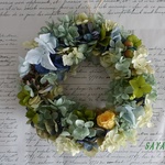 green x lemon yellow * wreath