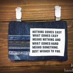 移動ポーチ   デニム㉖ チャック 移動ポケット