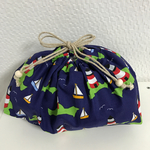 【入学入園準備】灯台とヨット柄のお弁当袋