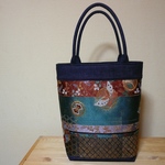 sold out 西陣正絹帯×デニムバッグ