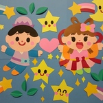 大きい壁面飾り 願いを込めて 七夕 幼稚園 保育園 