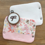 エルゴよだれカバー❁にじみ花柄×ピンクワッフル×クリーム