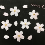 ★桜と桜の花びらのデコパーツセット