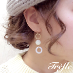【再販】トリプルサークルピアス／イヤリング
