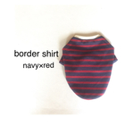 navy×red ボーダーＴシャツ＊サイズ3.5より購入オプションのご選択お願いいたします。