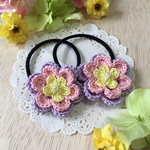 お花のヘアゴム☆レース編み