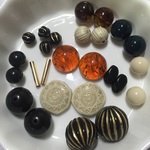 大ぶりパーツセット  べっ甲風プラス