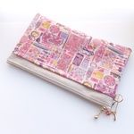 【再販】LIBERTY　Forget me nots　フォーゲットミーノッツ 1P　◆マスクポーチ・通帳ポーチに♪