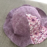 ラベンダー色のキッズ帽子48cmチューリップハット