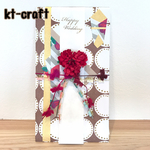 【送料無料】♡×2500感謝CP✳︎ご祝儀袋（大人ブラウン和モダン花柄×ブラウンとゴールドの水玉）