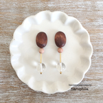 wood volume pierce/earring