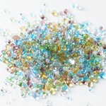 (rp-56) 極小サイズ まんまるガラス粒 全色mixセット 10g 1mm~3mm ガラス玉 レジン パーツ 封入 アクセサリーパーツ