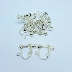 イヤリング金具５ペア(丸皿タイプ)　シルバー