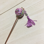 手鞠かんざし(二つ菊)