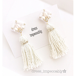 淡水パール♡コットンパール♡が爽やか♡ボリュームタッセルピアス＋100イヤリング変更可能です☺︎