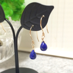 ＜再販＞14kgf＊ラピスラズリ☆つゆ雫ピアス