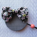 ✨再販✨着物小物　桜柄ちりめん　小さめリボンバレッタ　玉かんざし付き