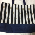 （オーダー品）通園・通学バッグ　（白黒ドット）