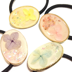 再販9 キラキラ紫陽花 ヘアゴム レジン