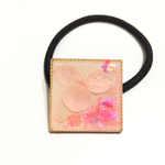 再販1 桜色紫陽花キラキラ ヘアゴム レジン