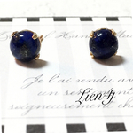 【14kgf】ひと粒のラピスラズリ lapis lazuli ピアス シンプル 
