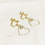 シンプルハートのピアス&イヤリング