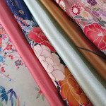 🐇正絹はぎれセット 京友禅  丹後ちりめん ６枚入り 和布 No.14 お細工もの用素材 silk100%