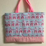 レッスンバッグバレエシューズ柄