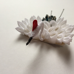 【つまみ細工】鶴のUピンかんざし④