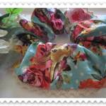 ☆シュシュ☆◆Joli Pomme◆ジョリーポム◆お花畑のかくれんぼウサギ＆ネコ◆ブルー◆
