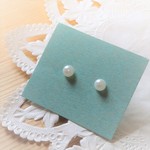 シンプルパール　ピアス　送料無料！