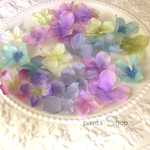   【日本製】フープピアスにもオススメ 大きめサイズ  紫陽花造花  カラフルmixグラデーションカラー