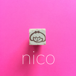 nico＊消しゴムはんこ＊ちびはんこ＊おかっぱさん