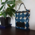 おしりふき&おむつポーチ♡一体型（ビックドット&ターコイズ）