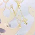 揺れるチェーンピアス✳︎クリスタル