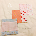 【名入れ可】切り替えガーゼハンカチ3枚セット✼﻿女のコA