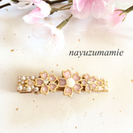 ＊桜&スワロフスキー＊レジンヘアクリップ【196】