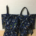 ラスト☆入園・入学6点セット 昆虫 カブトムシ   レッスンバッグ&上靴入れ&巾着 3つ&お弁当箱入れ
