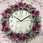 薔薇に囲まれた掛時計   （fumi様、ご依頼品）