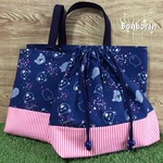 入園入学用品 クマ柄 レッスンバッグ/シューズバッグ/体操服（パジャマ）袋 3点セット 紺