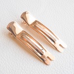 ヘアクリップ/50mm/ゴールド/シルバー/4個セット