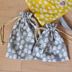 〈sale〉巾着セット(グレーとり)