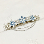 雪の花のバレッタ凛花 ＊つまみ細工＊