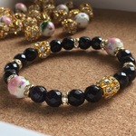 販×4新しい出会い💐大人色ブルーサンドとお花💐パワーストーン