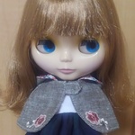 ブライス＊フードポンチョ♪花