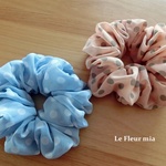 ＊＊ふんわり　シュシュ＊＊　ドットシフォン